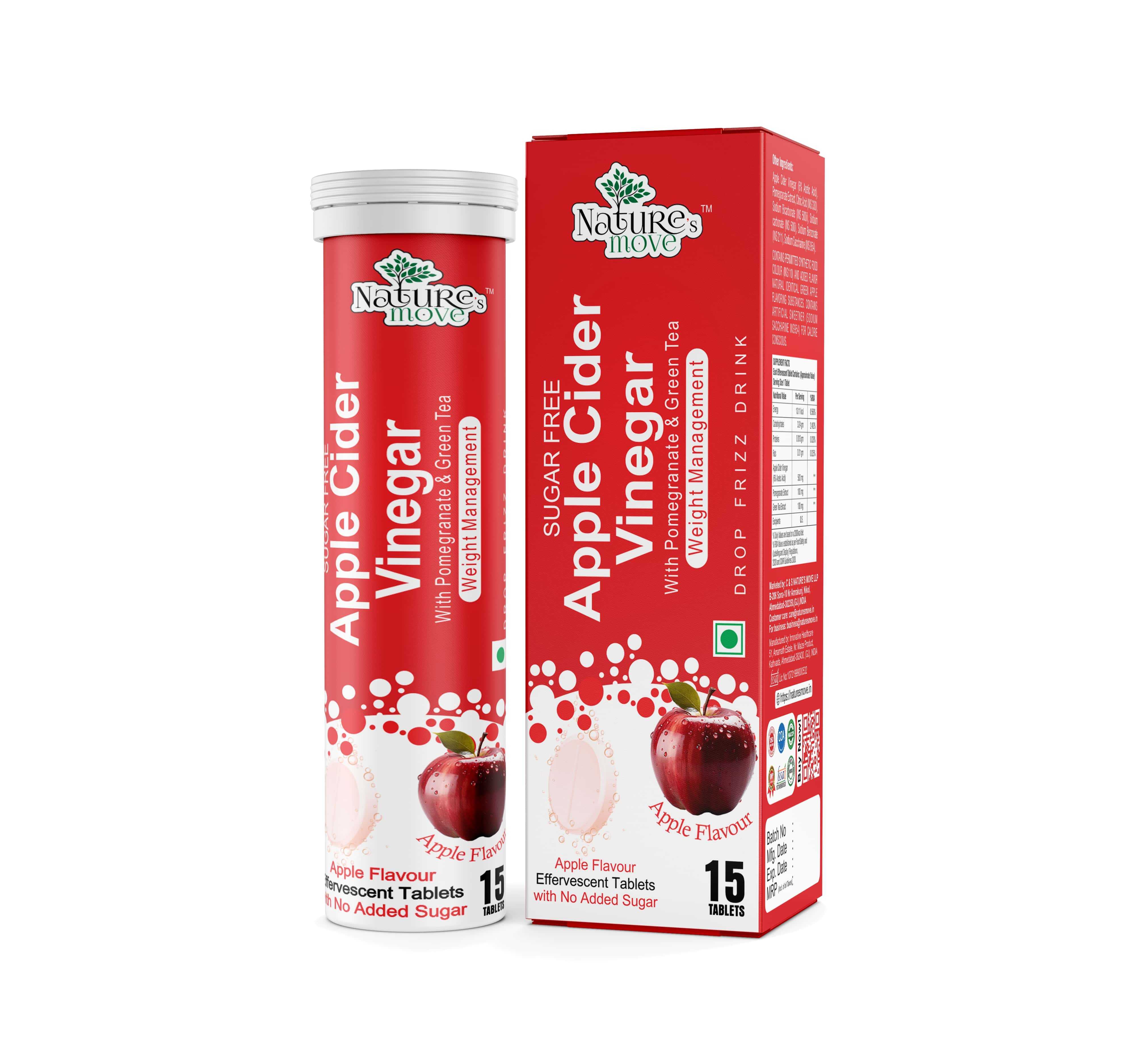 Apple Cider Vinegar Effervescent Tablets Apple Flavour