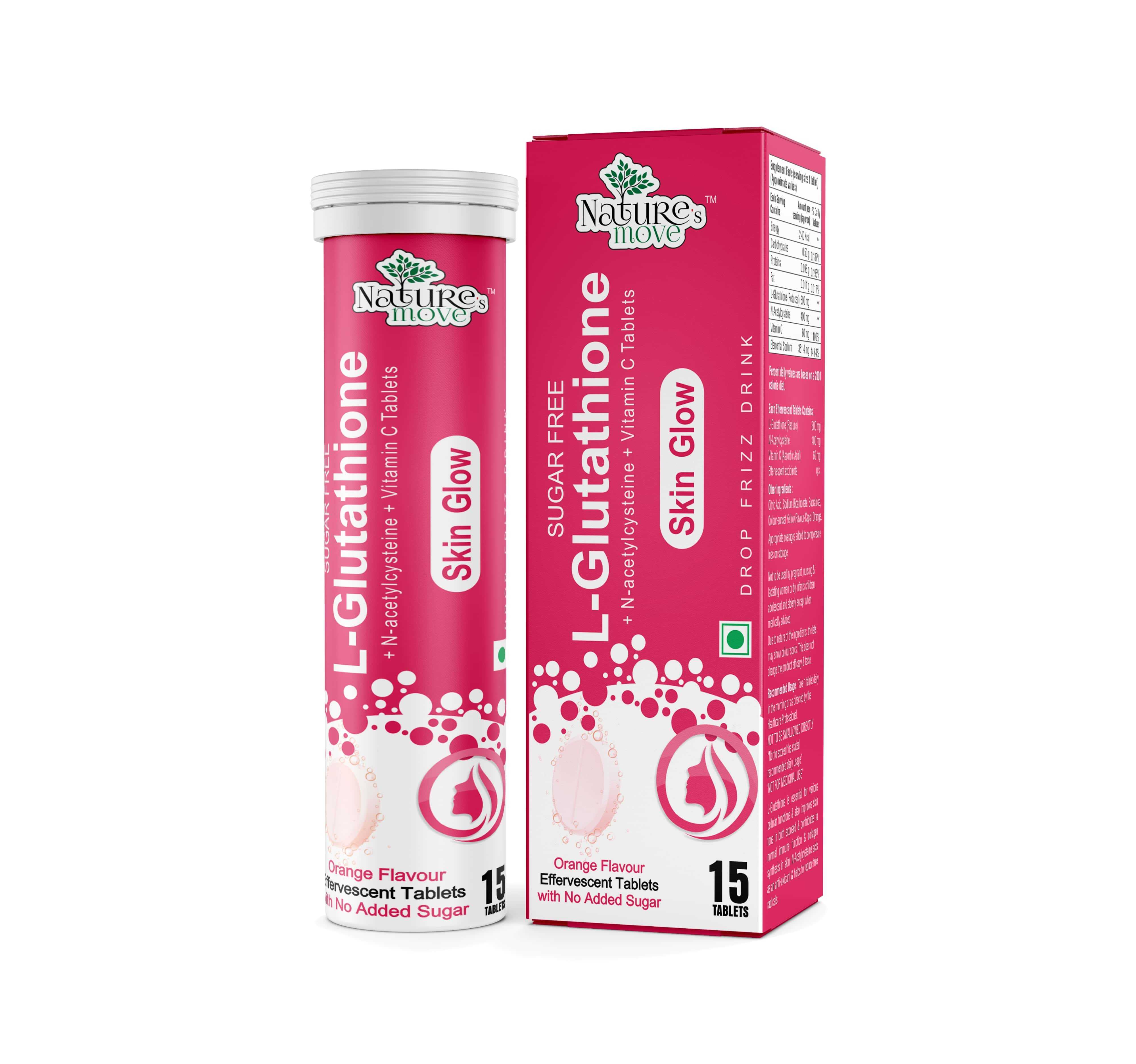 L-Glutathione Effervescent Tablets Skin Glow Formula