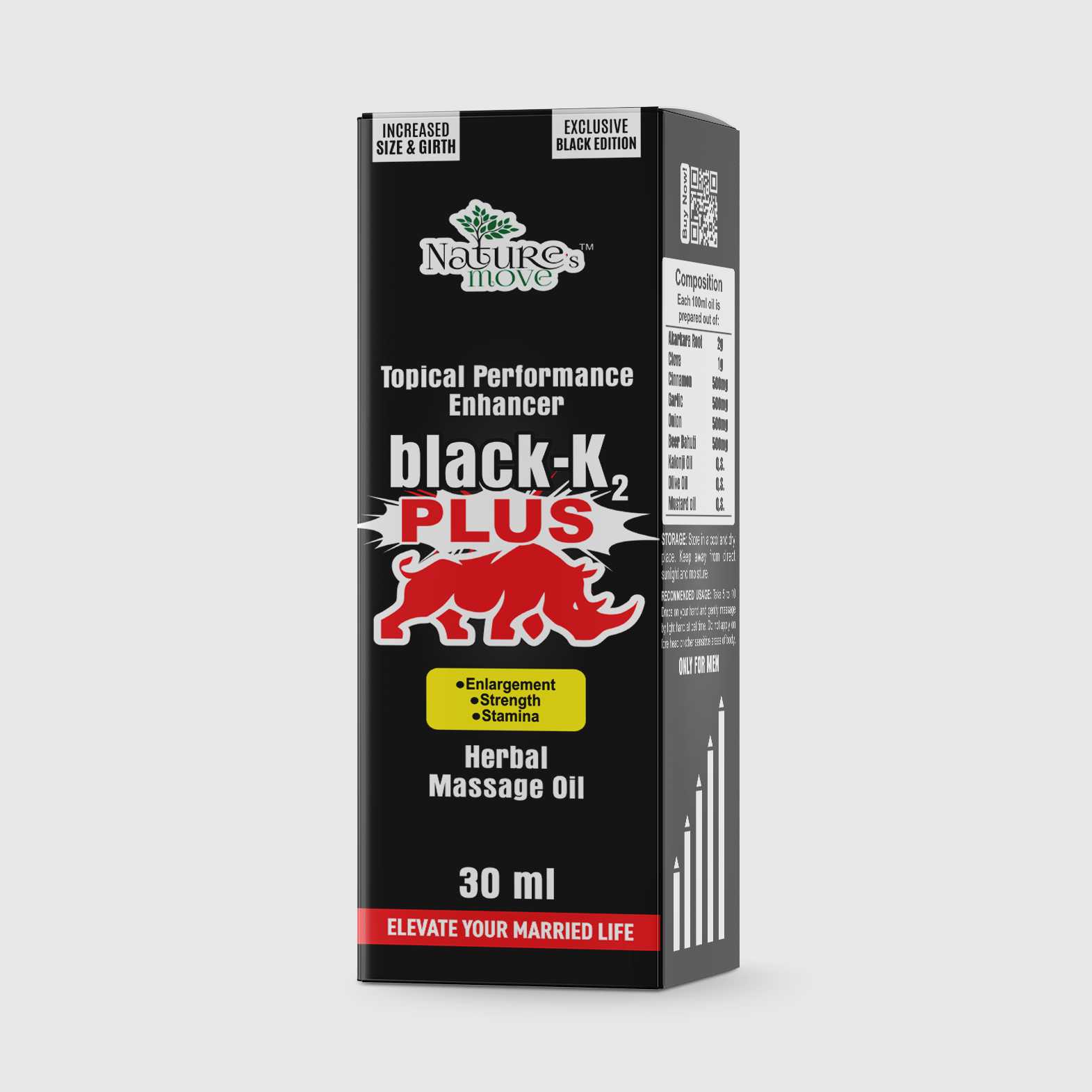 Black-K2 Plus Herbal Massage Oil