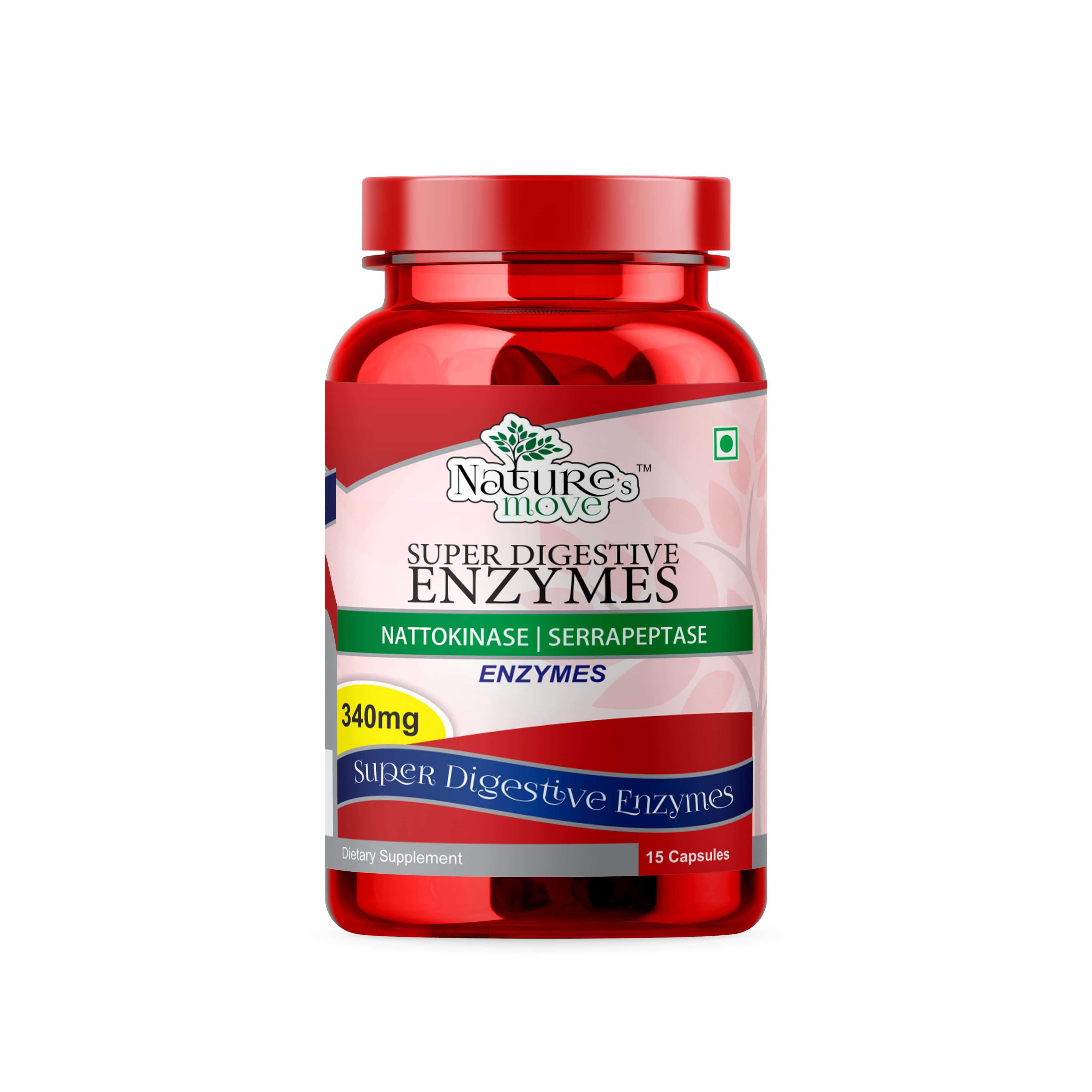 Super Digestive Enzymes | Nattokinase | Serrapeptase 30 Capsules