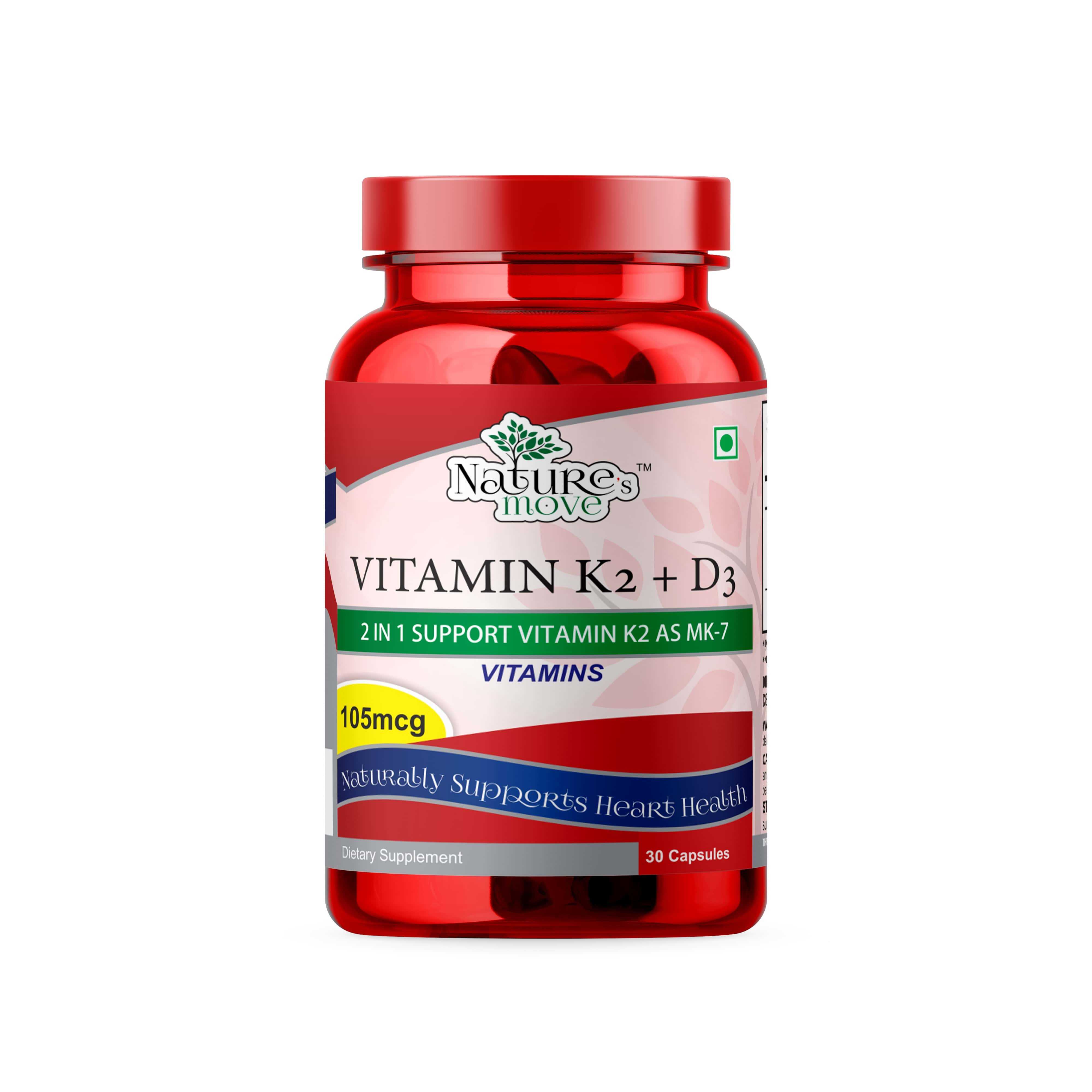 Vitamin K2 (MK-7) + D3 30 Capsules